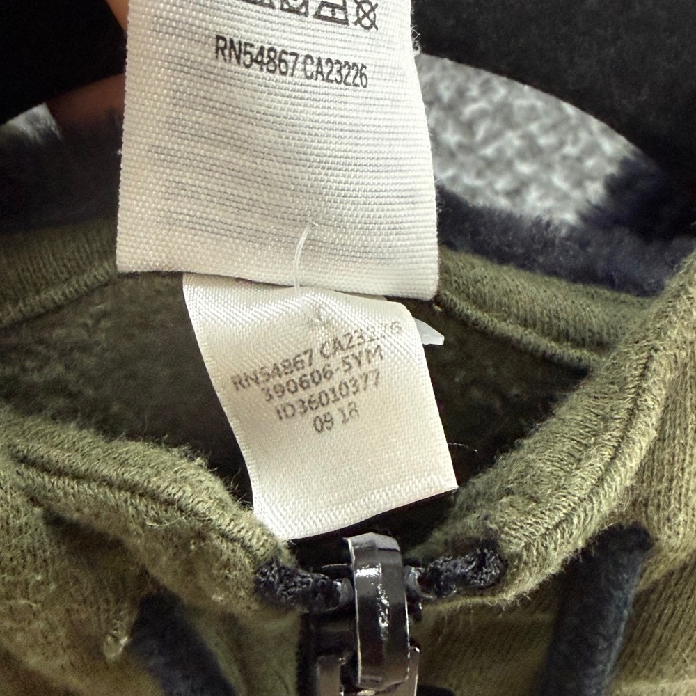 PINK Victorias Secret Olive Green Faux Fur Lined Full Zip Hoodie Logo Large - Picture 8 of 8